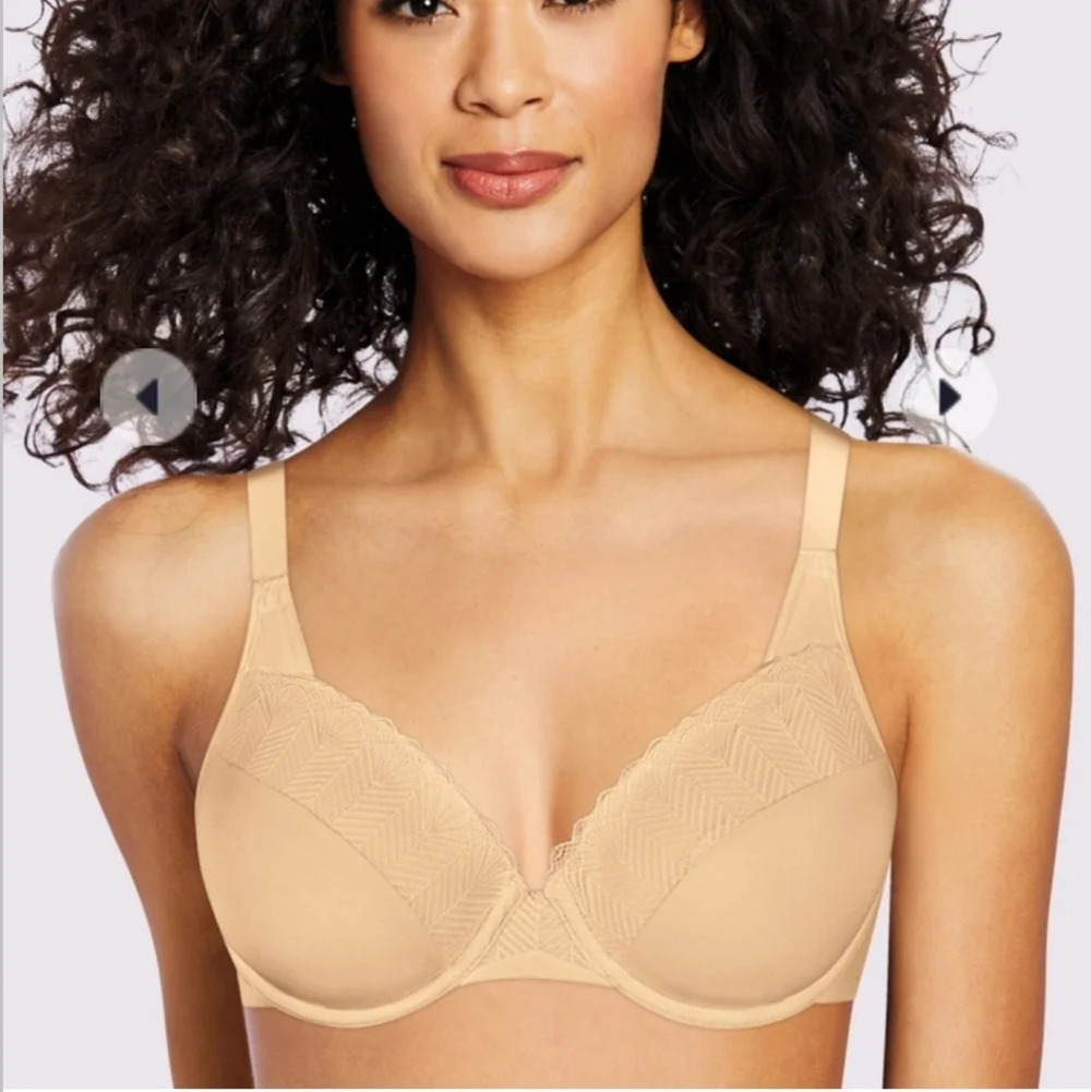 Bali Plus Size Passion For Comfort Smoothing Underwire Bra Cream Beige 40DD